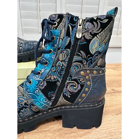 Spring Step L'Artiste Severity Blum Boots Blue Multi Size 10.5/11 US 42 EU NWB - Picture 11 of 16